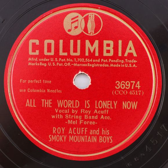 Roy Acuff - That Glory Bound Train / All The World 1946 10" 78 rpm Record 36974 - Picture 3 of 16